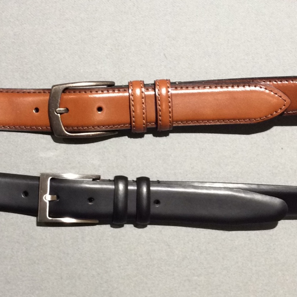 Men’s Genuine Leather Belts Brown + Black Size 54